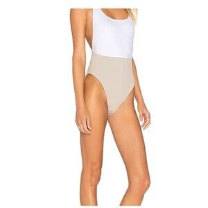 Kore Swim Women's Nyx Maillot Two-Tone Panels One Piece Swimsuit Size Large